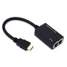 מעל RJ45 Cat5e CAT6 UTP LAN Ethernet Extender משדר 1080P מתאם