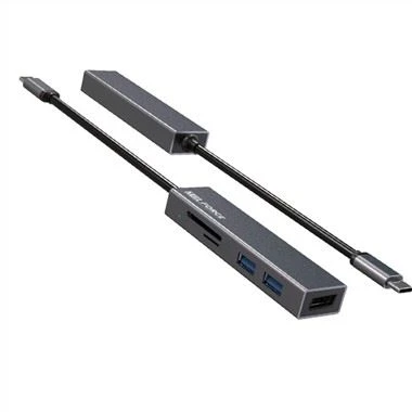 סוג c אלומיניום USB רכזת & קורא כרטיסים