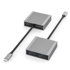 מתאם USB-C ל-HDMI2.0 כפול עם PD100W